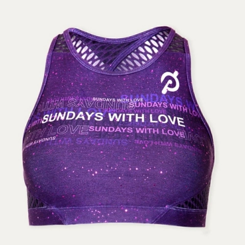 Peloton Sundays With Love High Neck Sports Bra Sz S